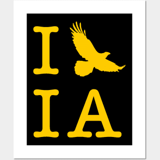 I Hawk Iowa (Gold Lettering) Posters and Art